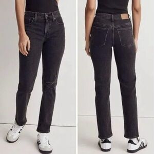 Madewell The Mid-Rise Perfect Vintage Jeans in Rosella Wash: Ripped Edition